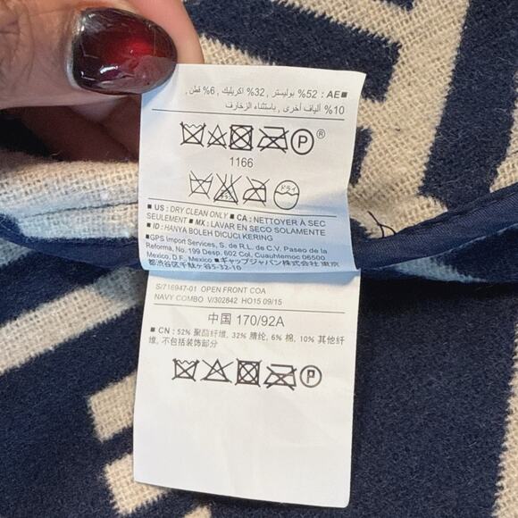 Old Navy Open-Front Cardi-Coat | Navy Blue | M Tall - Picture 4 of 8